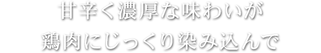 甘辛く濃厚な味わいが